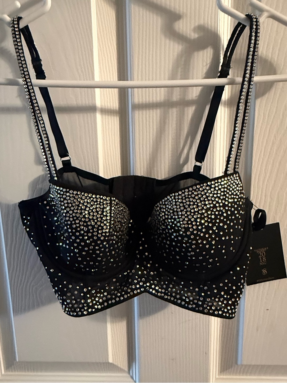 NWT Victoria’s Secret Fashion Show 2018 Swarovski Crystal Bustier Bra 34B Rare!